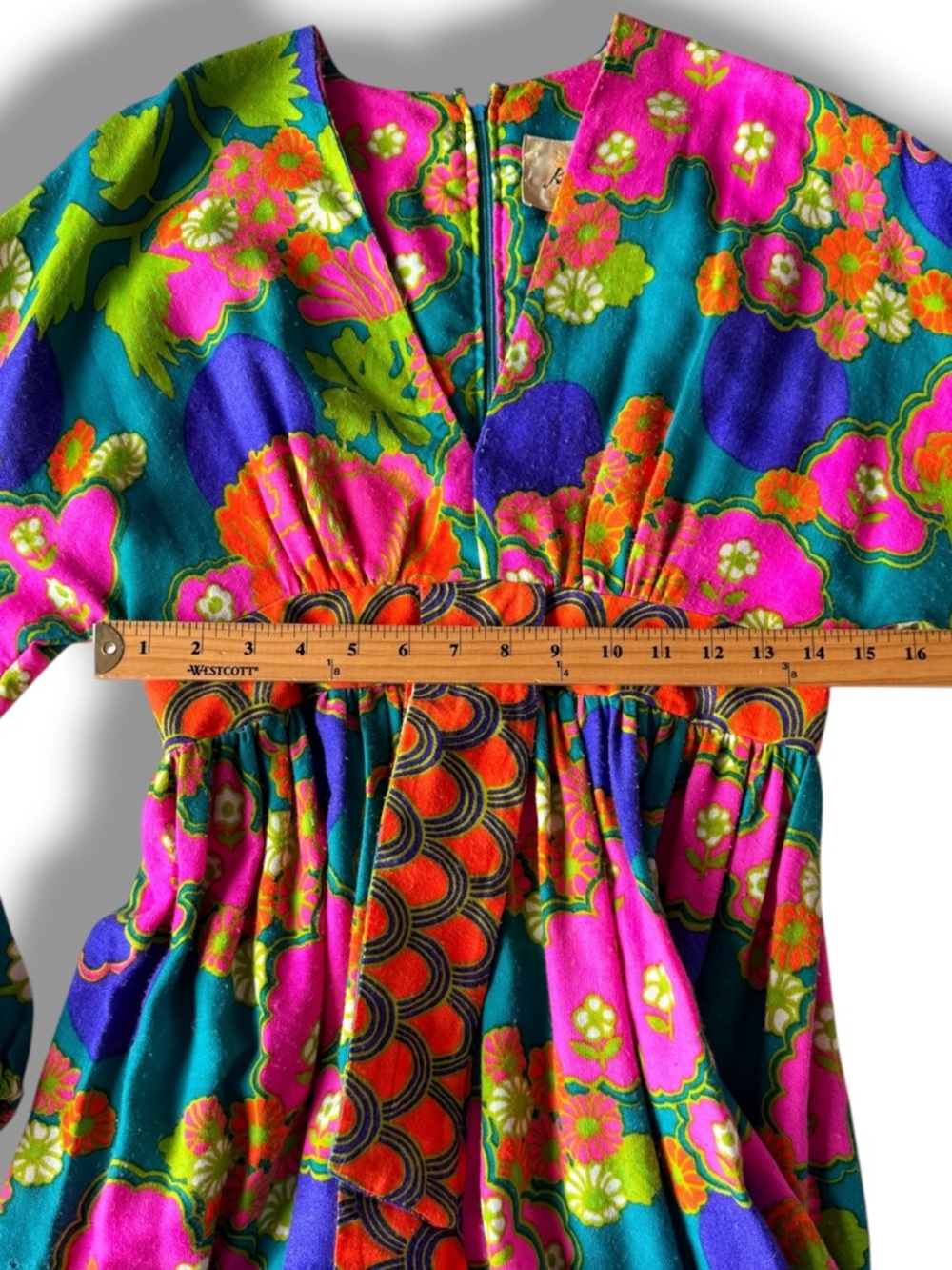 Kamehameha Vintage 70s Hawaiian Maxi Dress Vibrant Size 10 *RARE FIND* - Picture 6 of 14